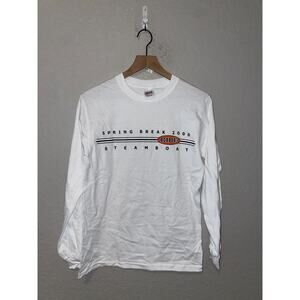 Vintage Steamboat Long Sleeve Shirt Spring Break Ride Ski White Skiing 90s Small